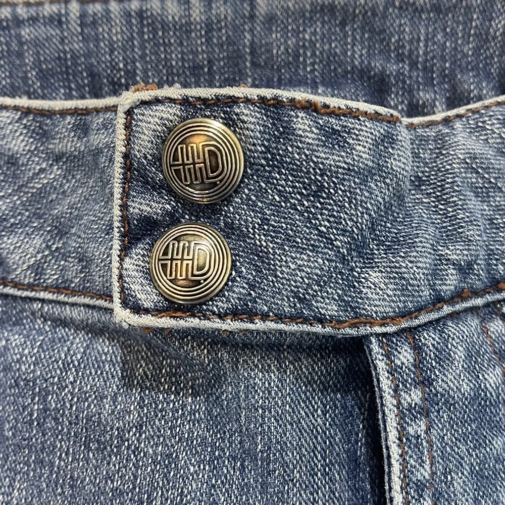 Harley-Davidson DENIM SEE MEASUREMENTS Jeans with Button Accents WOMENS 16